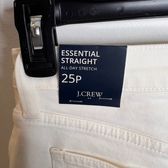 J.Crew $118 Petite essential straight white jean all-day stretch Size P25 BX522 - Picture 8 of 10